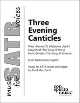 Three Evening Canticles SATB choral sheet music cover